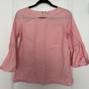 J Crew Pink Bell Sleeve Blouse 🌸 Size XS